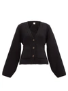 Khaite Scarlet Cashmere-blend Cardigan In Nero