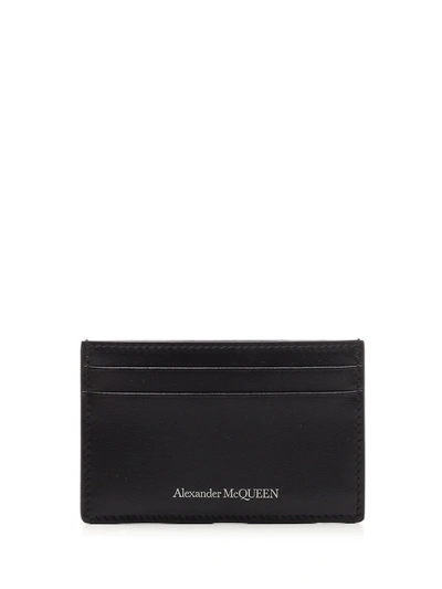 Alexander Mcqueen Babies'  Logo Print Cardholder In Black