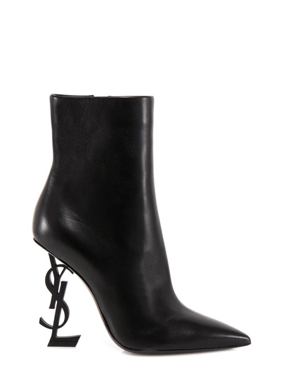 Saint Laurent Opyum Ankle Boots In Black