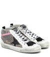 GOLDEN GOOSE MID STAR LEOPARD-PRINT SNEAKERS,P00485772