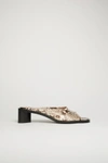 Acne Studios Python Print Mules Beige/black In Python Print Mules