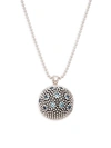 LAGOS STERLING SILVER & BLUE TOPAZ PENDANT NECKLACE,0400011234110