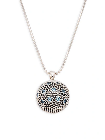 Lagos Sterling Silver & Blue Topaz Pendant Necklace