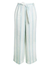 FRAME WOMEN'S STRIPED LINEN WIDE-LEG PANTS,0400012695640