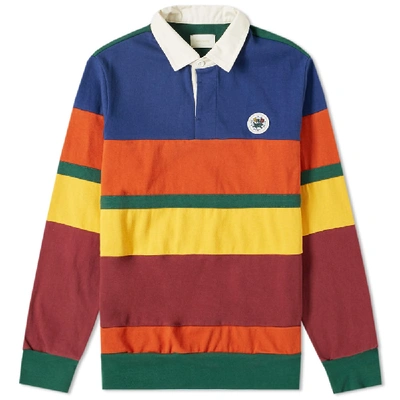 Aimé Leon Dore Twill-trimmed Striped Cotton-jersey Polo Shirt In Multi