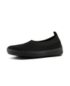 Fitflop Uberknit Ballerina Flat In All Black