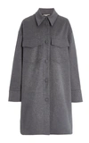 Stella Mccartney Kerry Oversize Wool Utility Coat In Grey