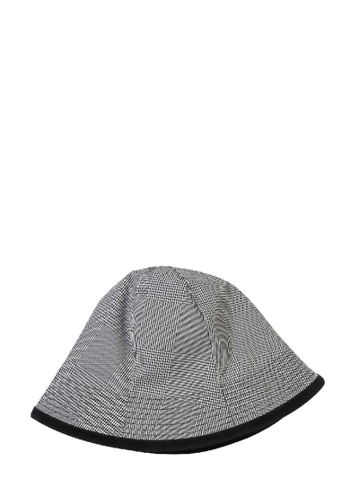 Marni Prince Of Wales-check Twill Bucket Hat In Grey