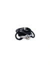 Bottega Veneta Cord Leather Belt In Black-silver
