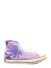 Palm Angels Palm High Top Canvas Sneaker In Purple