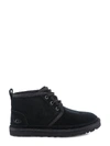 Ugg Lace-up Ankle Boots With Suede Upper In Black
