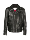 Alexander Mcqueen Leather Jacket In Black