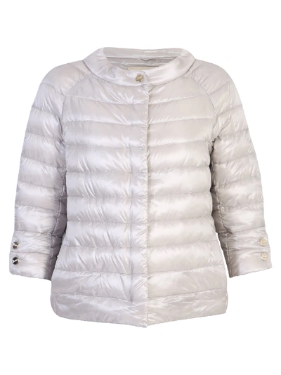 Herno Three-quarter-length Sleeve Puffer Jacket In Champagne Chantilly