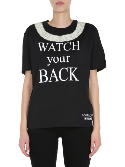 Boutique Moschino Round Neck T-shirt In Black