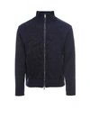 Paul & Shark High Collar Zipped Cardigan In Blue