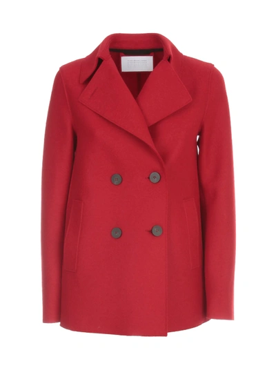 Harris Wharf London Women Peacoat Pressed Wool In College Red