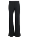 Alexander Mcqueen Black Slashed Leg Cigarette Trousers In Black