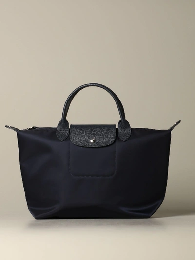 Longchamp Bag In Nylon With Logo In Blue