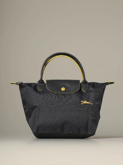 Longchamp Bag In Nylon With Logo In Grey