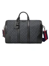 GUCCI SOFT BLACK/GREY GG SUPREME CARRY-ON DUFFLE,11422003