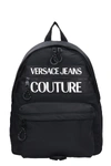 VERSACE JEANS COUTURE BACKPACK IN BLACK NYLON,11421954