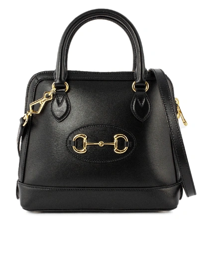 Gucci 1955 Horsebit Top Handle Bag In Nero