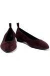 The Row Lady D Suede Ballet Flats In Merlot