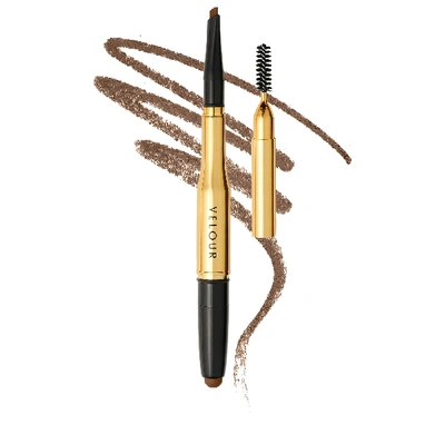 Velour Lashes Fluff'n Brow Pencil - 3-in-1 Brow Pencil And Balm Dark Brown 0.8 oz/ 23g