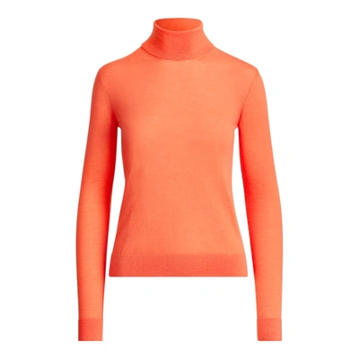 Polo Ralph Lauren Cashmere Turtleneck Sweater In Sherbert