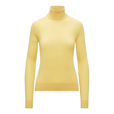 Ralph Lauren Cashmere Turtleneck Sweater In Pale Yellow