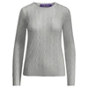 Ralph Lauren Cable-knit Cashmere Sweater In Lux Light Grey Melange