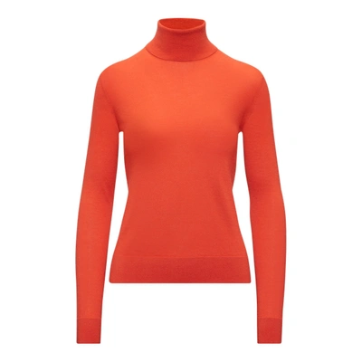 Ralph Lauren Cashmere Turtleneck Sweater In Bright Orange