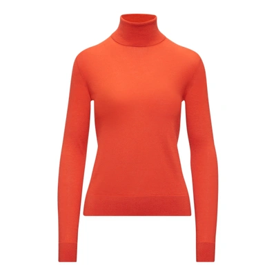 Polo Ralph Lauren Cashmere Turtleneck Sweater In Bright Orange