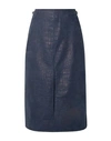 GABRIELA HEARST GABRIELA HEARST WOMAN MIDI SKIRT MIDNIGHT BLUE SIZE 8 CALFSKIN,35445097UH 2