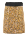 Stand Studio Elene Snake-effect Leather Miniskirt In Beige
