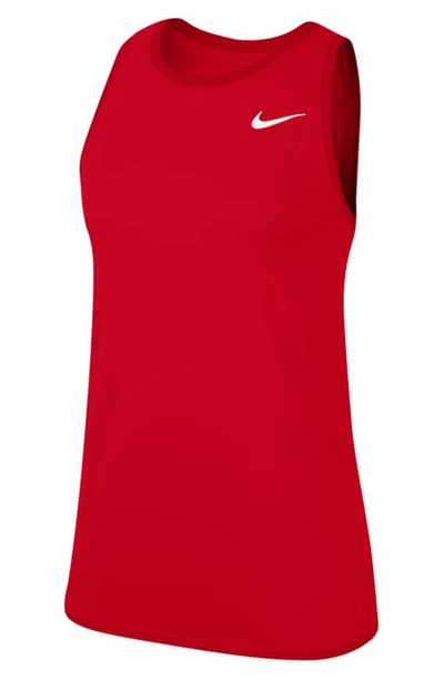 Nike Women's Dri-fit Training Tank Top In Unvred/white