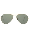 Ray Ban Original Aviator Metal-frame Sunglasses With Green Lenses Rb3025 58 In Arista
