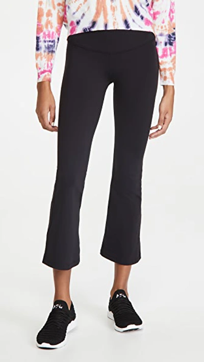 Splits59 Raquel High Waist Cropped Pants In Black Vintage White