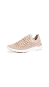 Apl Athletic Propulsion Labs Women's Women's Techloom Wave Sneakers In Rose Gold/white