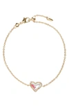 KENDRA SCOTT ARI HEART CHARM BRACELET,B1215RSG