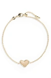 Kendra Scott Ari Heart Charm Bracelet In Iridescent Drusy