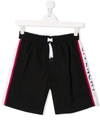 Givenchy Branded Bands Bermuda Shorts In Black In Black