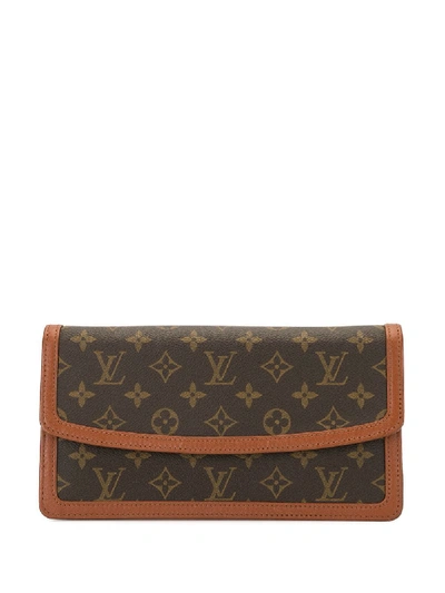 Pre-owned Louis Vuitton 1990  Damme Pm Clutch Bag In Brown