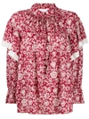 SEE BY CHLOÉ FLORAL RUFFLE BLOUSE