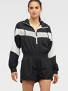 DKNY DKNY WOMEN'S COLORBLOCKED HOODED TRACK ROMPER -,74521956