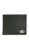 Ferragamo Gancini Revival Bifold Wallet In Nero (black)