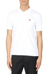 Comme Des Garçons Play Comme Des Garcons Play Little Red Heart Polo In Bianco