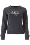 APC TINA SWEATSHIRT WITH LOGO EMBROIDERY,11424575