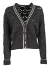 BRUNELLO CUCINELLI MOHAIR AND WOOL BLEND CARDIGAN ANTHRACITE,M6W575726 CS769