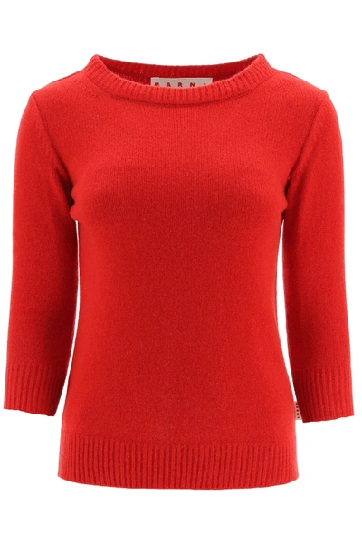 Marni Cashmere Sweater In Red